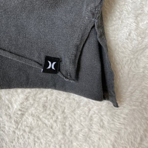 Hurley Tiger Tree Tank Top‎ Women M Gray Biker Cottagecore Raw Hem Beach NWT - Picture 4 of 9